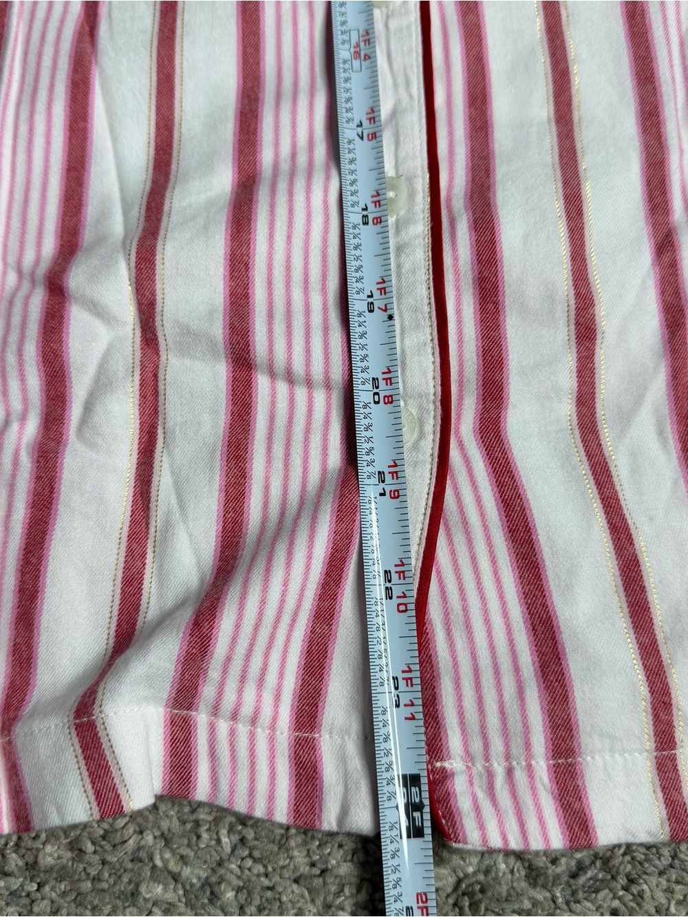Victoria's Secret VICTORIA Pink CANDY CANE Holiday FLANNEL PAJAMAS Medium Short - Picture 15 of 16